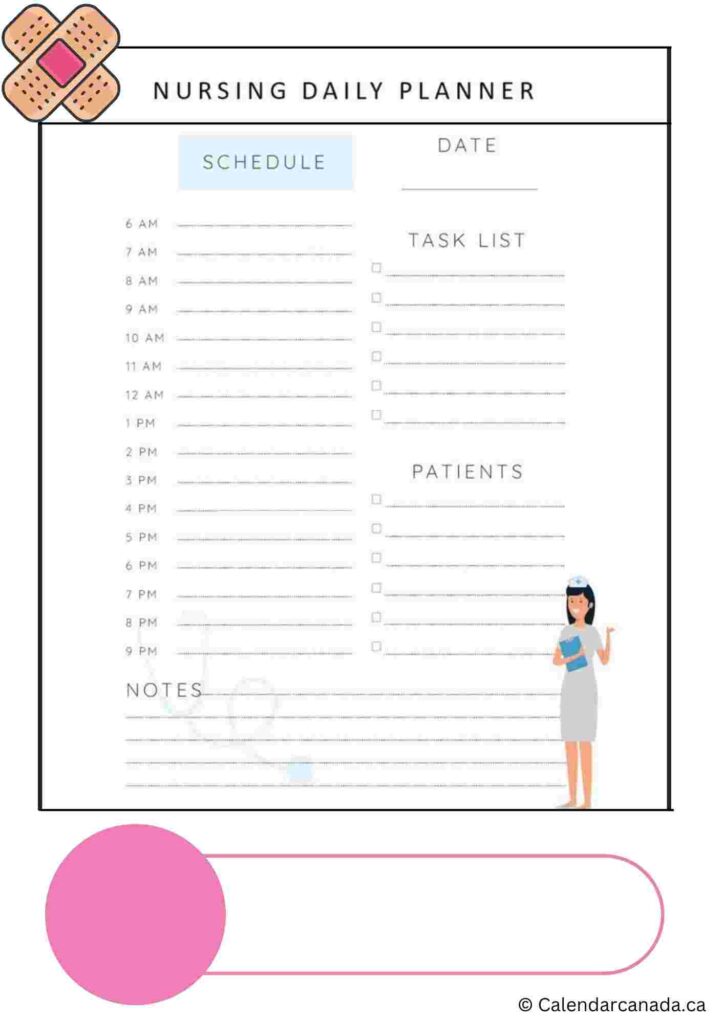 Nursing Daily Planner