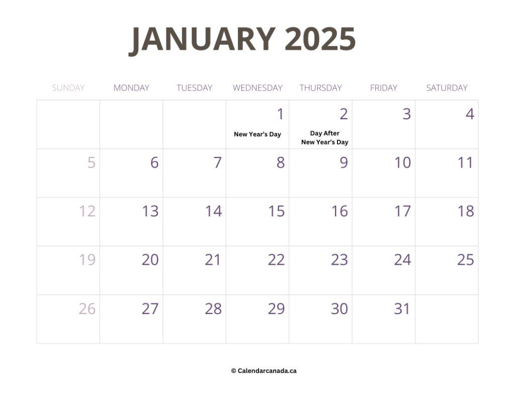 January 2025 Calendar With Holidays