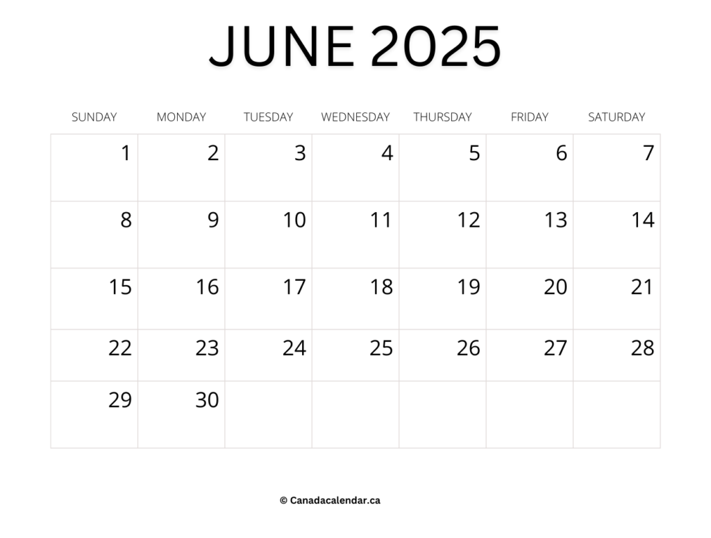 June 2025 Calendar